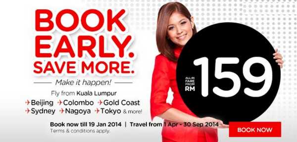 AirAsia X Promotion: Book Early Save More