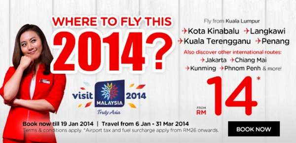 AirAsia Promotion: Visit Malaysia 2014