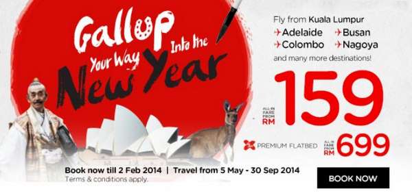 AirAsia X Promotion: Gallop Your Way Into The New Year