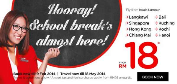 AirAsia Promotion: School Break’s Almost Here