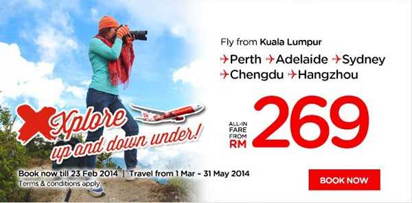 AirAsia X Promotion: Xplore Up And Down From RM269