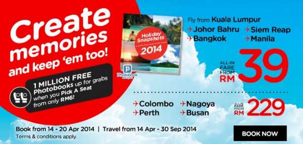 AirAsia 1 Million Free Photobooks Promotion