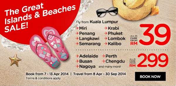 AirAsia The Great Islands And Beaches Sale