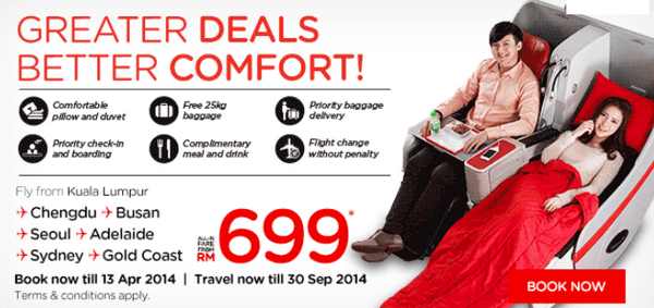 AirAsia X Promotion: Greater Deals Better Comfort