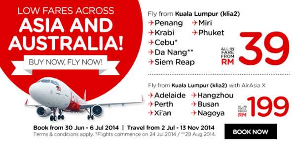 AirAsia Buy Now Fly Now Promotion 2014