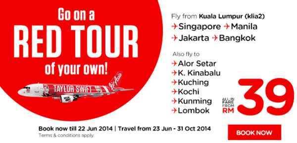 AirAsia Go On A Red Tour Promotion