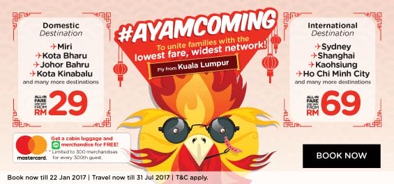 AirAsia Ayam Coming Lowest Fare Promo