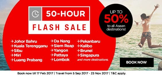AirAsia 50 Hour Flash Sale Promo