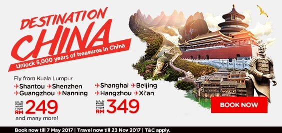 AirAsia Promo to China Destinations