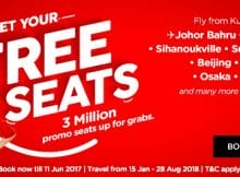 AirAsia 3 Million Free Seats 2018 Promo