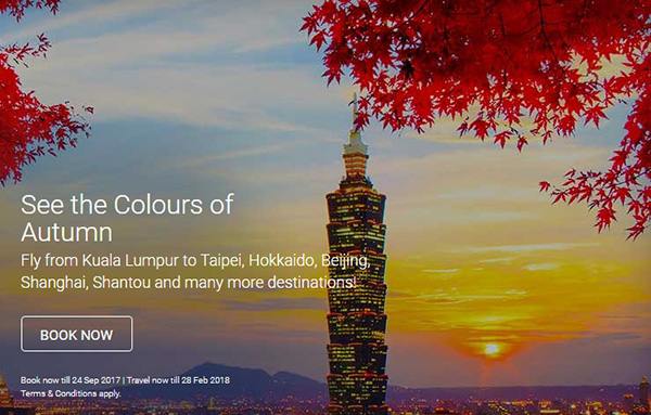 AirAsia Colours of Autumn Promotion From RM39