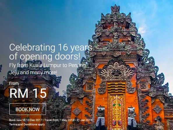 AirAsia 16 Years of Opening Doors Promotion