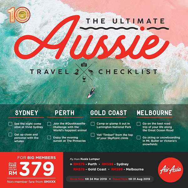 AirAsia The Ultimate Australia Travel Fares