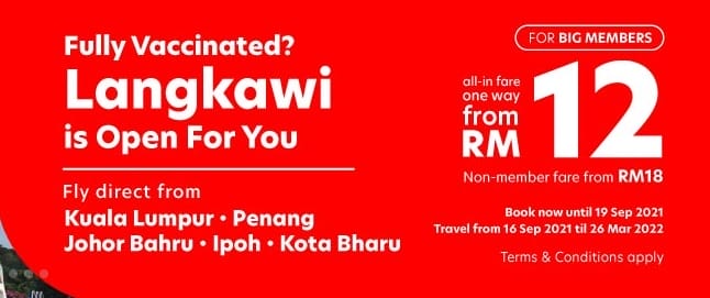 AirAsia Promotion to Langkawi from RM12